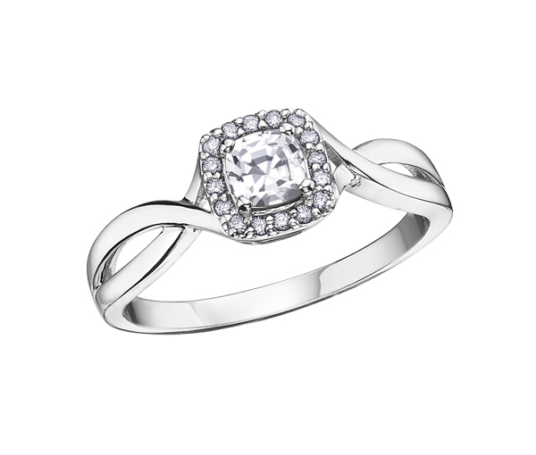 BAGUE EN OR AVEC PIERRE DE NAISSANCE VARIÉE - CR DX533WZ - BIJOUX CANADIEN