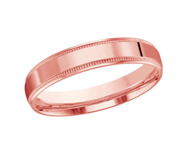 JOND EN OR AVEC MILGRAIN CONFORT FIT 4MM DE LARGEUR - ML J209/4P310 - MALO 