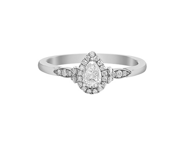 BAGUE EN OR SERTIE DE DIAMANTS - CR DX932W45 - BIJOUX CANADIEN