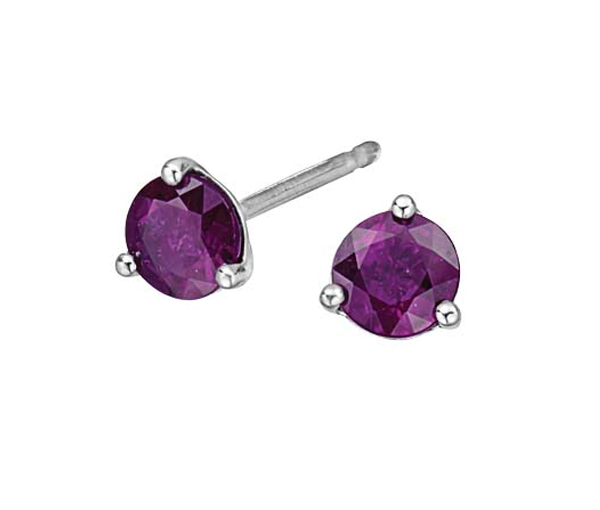 BOUCLES FIXES STYLE MARTINI EN OR SERTIES DE PIERRES DE NAISSANCES - CR DX606WAM - BIJOUX CANADIEN