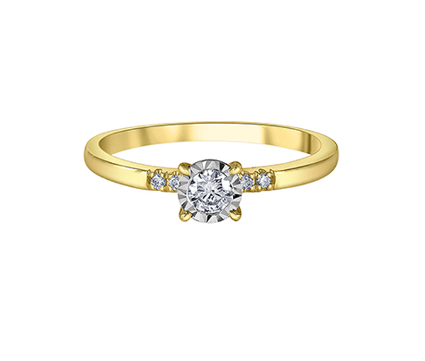 BAGUE EN OR SERTIE DE DIAMANTS - CR DX969YW20 - BIJOUX CANADIEN