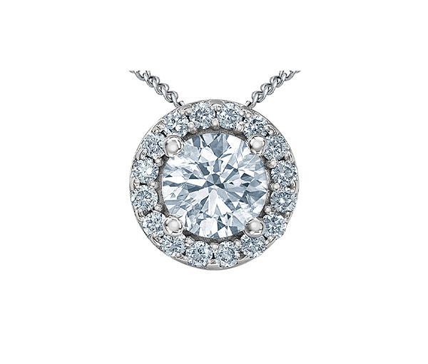 COLLIER EN OR BLANC SERTI DE DIAMANTS DE LABORATOIRE - CR 70037 - BIJOUX CANADIEN