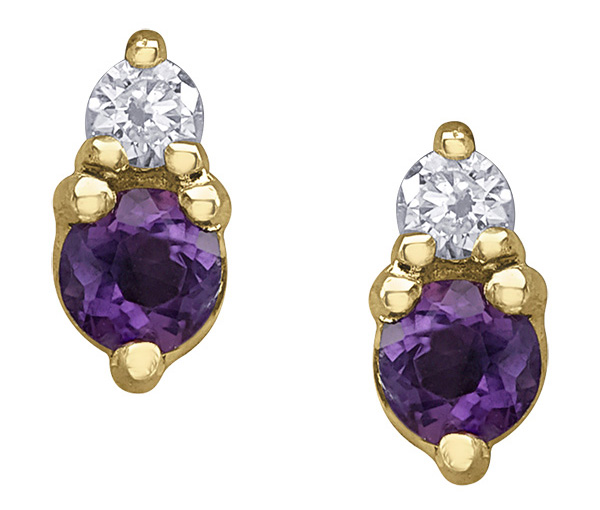 BOUCLES EN OR SERTIES DE DIAMANTS ET DE PIERRES DE NAISSANCES VARIÉES - CR DX951YAM - BIJOUX CANADIEN