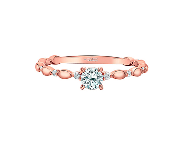 BAGUE EN OR 14K SERTIE DE DIAMANTS CANADIENS - CR ML964R30 - BIJOUX CANADIEN