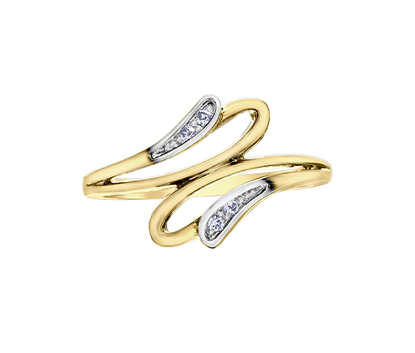 BAGUE EN OR 10K SERTIE DE DIAMANTS - CR DD8019Y - BIJOUX CANADIEN