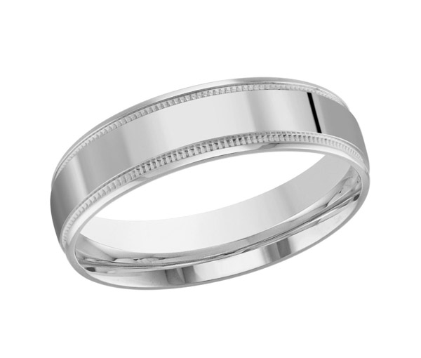 JONC EN OR AVEC MILGRAIN CONFORT FIT 6MM DE LARGEUR - ML J209/6W310 - MALO 