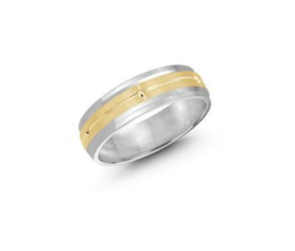 JONC POUR HOMME EN OR 10K 2 TONS - ML LCF970 - MALO 