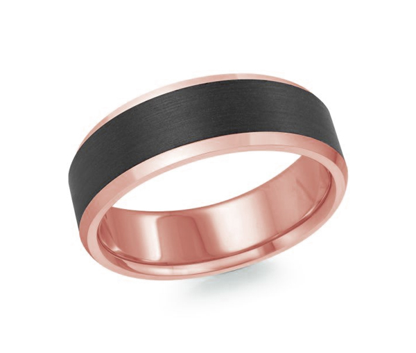 JONC EN OR 14K ET FIBRE DE CARBONE - ML MRDA145P - MALO 