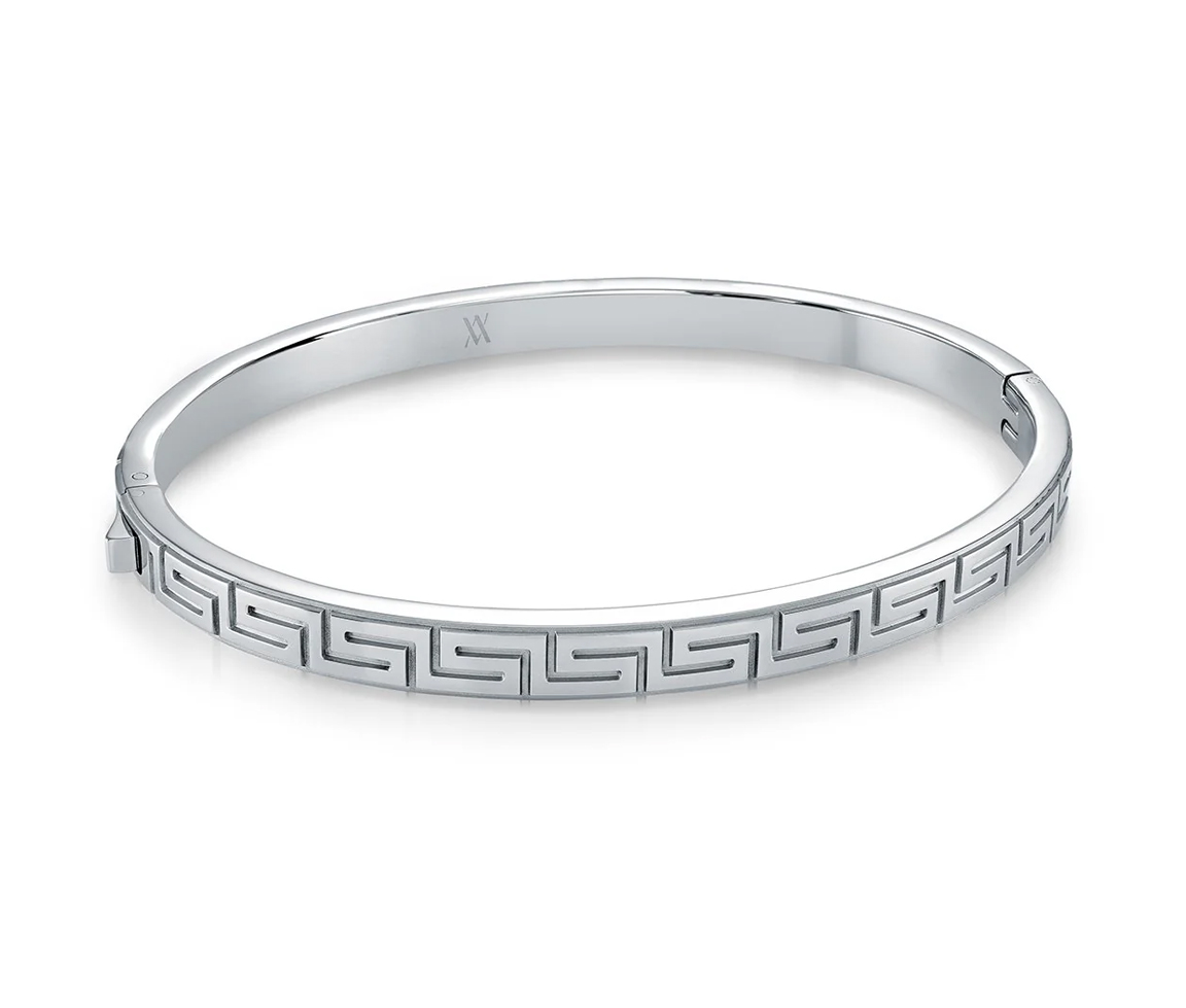 BRACELET BANGLE À MOTIF GRECQUE - IG SWBG126 - VÉLORIA