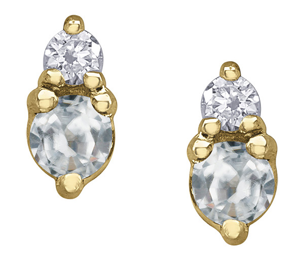 BOUCLES EN OR SERTIES DE DIAMANTS ET DE PIERRES DE NAISSANCES VARIÉES - CR DX951YWT - BIJOUX CANADIEN