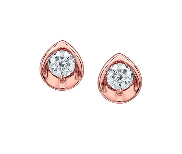 BOUCLES EN OR 10K SERTIES DE DIAMANTS CANADIENS - CR AM568R20 - DIAMANT CANADIEN