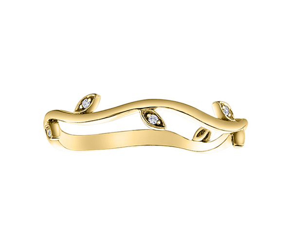 JONC EN OR 10K BLANC, ROSE OU JAUNE SERTI DE DIAMANTS - CR DD7598Y - BIJOUX CANADIEN