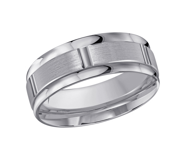 JONC EN OR AVEC MOTIF BRIQUE - ML FT636/801W - MALO 