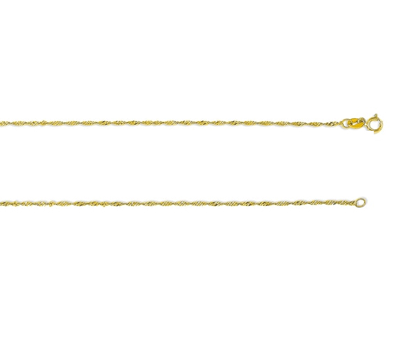 CHAINE CHEVILLE SINGAPOUR 10K 10'' 1.5MM - SY 7065A - BIJOUX D'IMPORTATION