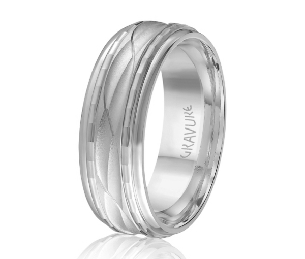 JONC EN OR OU EN PLATINE AVEC MOTIF VAGUE - ML GH1052W10 - MALO 
