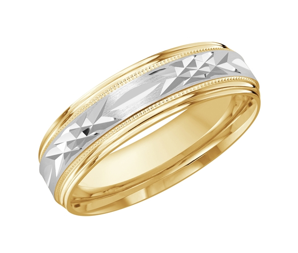 JONC EN OR AVEC TAILLE DIAMANT AU CENTRE - ML FT007/6YW1 - MALO 