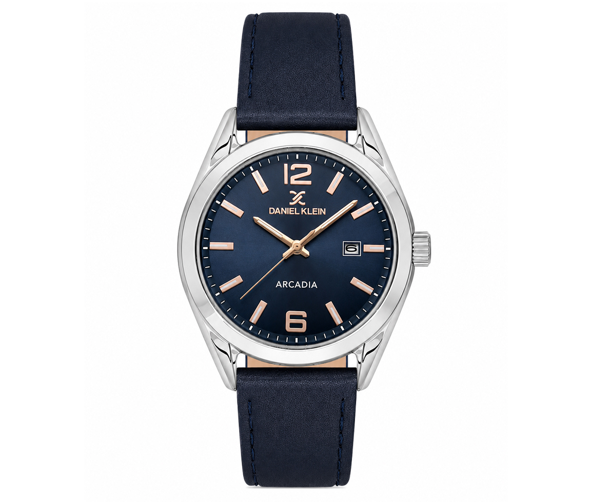 MONTRE DANIEL KLEIN AU QUARTZ AVEC BRACELET DE CUIR - BA DK13692/7 - DANIEL KLEIN