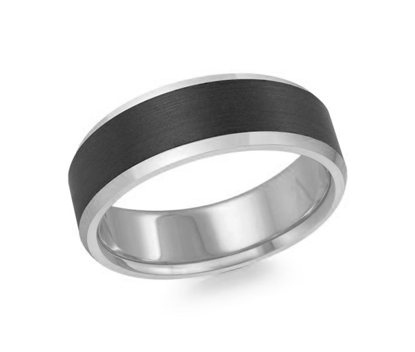JONC EN OR 14K ET FIBRE DE CARBONE - ML MRDA145W - MALO 
