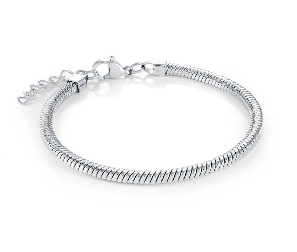 BRACELET EN ACIER OU ACIER/PVD OR À MAILLE SNAKE CARRÉ - IG SMB821 - VELORIA