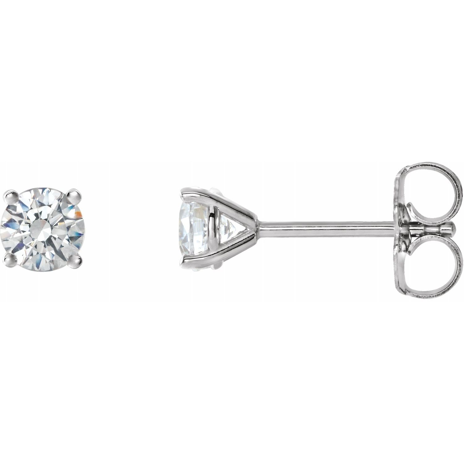 BOUCLES EN OR 14K SERTIES DE DIAMANTS DE LABORATOIRE - ST 688850W75 - BIJOUX IMPORTATION