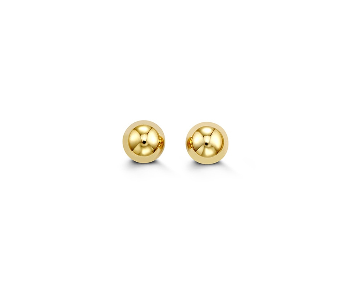 BOUCLES BOULES FIXES EN OR 14K JAUNE OU BLANC - SY 9001Y8MM - BIJOUX D'IMPORTATION