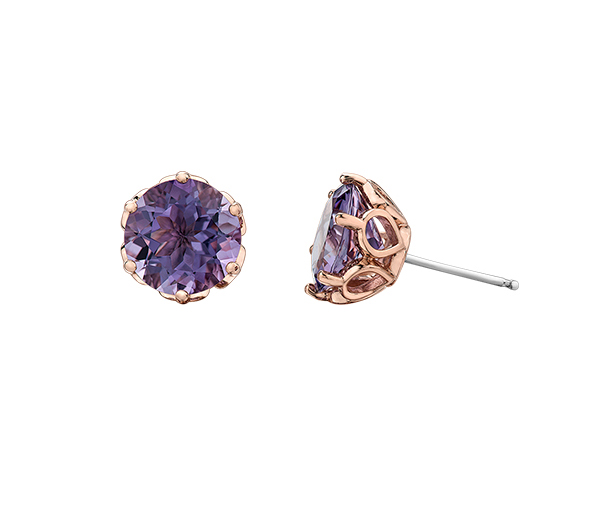 BOUCLES EN OR SERTIES DE PIERRES FINES VARIÉES - CR DX694RLA - BIJOUX CANADIEN