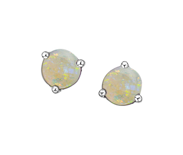 BOUCLES FIXES STYLE MARTINI EN OR SERTIES DE PIERRES DE NAISSANCES - CR DX606WOP - BIJOUX CANADIEN