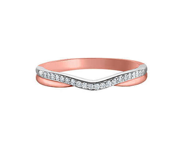 JONC EN OR 2 TONS OU TOUT BLANC SERTI DE DIAMANTS - CR DX821R10 - BIJOUX CANADIEN