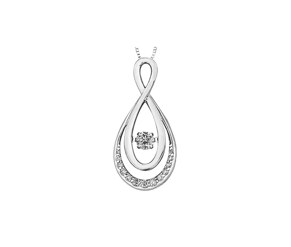 PENDENTIF EN OR AVEC UN DIAMANT CANADIEN DANSANT - CR AM369W - DIAMANT CANADIEN