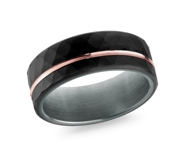 JONC EN TANTALE, OR 14K ET FIBRE DE CARBONE - ML MRDTS037P - MALO 
