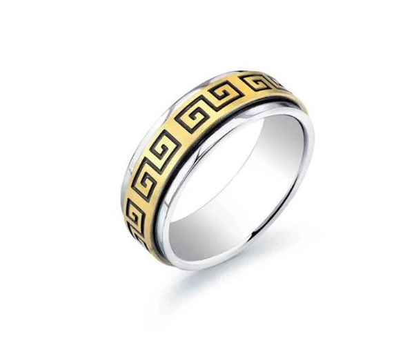JONC DE MÉDITATION EN ACIER À MOTIF VERSACE - IG 21011TT/9 - ITALGEM