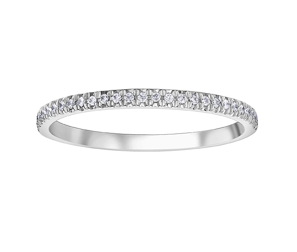 JONC SEMI-ÉTERNITÉ EN OR AVEC DIAMANTS - CR DX609W10 - BIJOUX CANADIEN