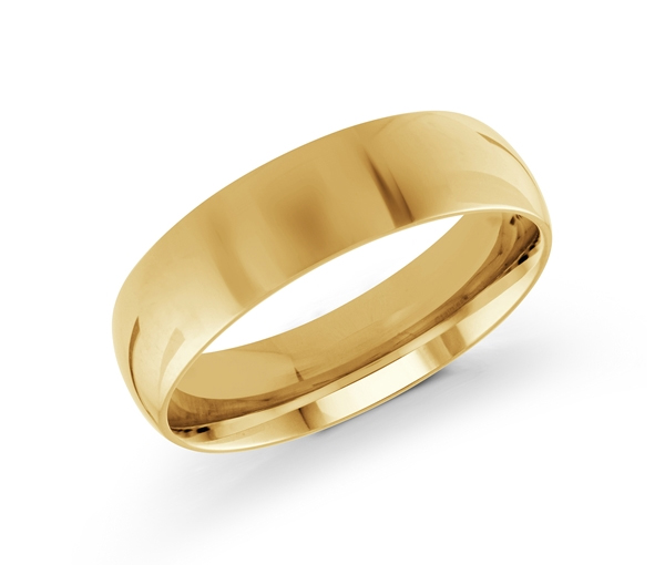 JONC DÔME UNI EN OR CONFORT FIT 6MM DE LARGEUR ET 1.8MM - ML J206/6Y7 - MALO 