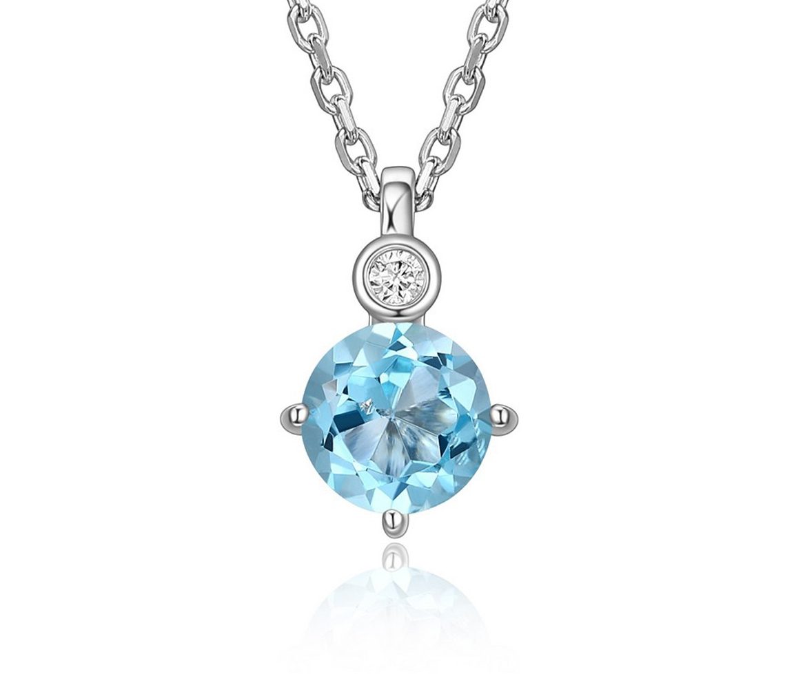 PENDENTIF AVEC PIERRE VARIEES VERITABLES ET D'UN DIAMANT - PJ R0LBUX9746 - ELLE