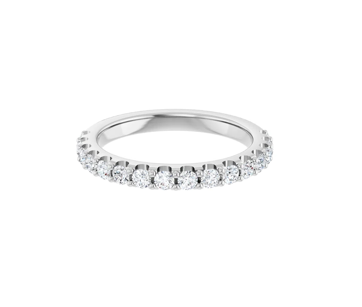 JONC SEMI-ÉTERNITÉ AVEC DIAMANTS DE LABORATOIRE - ST 122805W60 - BIJOUX IMPORTATION