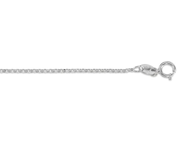 CHAINE ROLO 10K BLANC 1.1MM 16 - SY 2036 18 - BIJOUX D'IMPORTATION