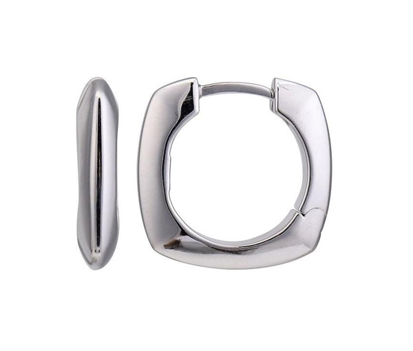 BOUCLES HUGGIES ELLE ARGENT UNIES CARRES - PJ R2LBJEA00P - ELLE