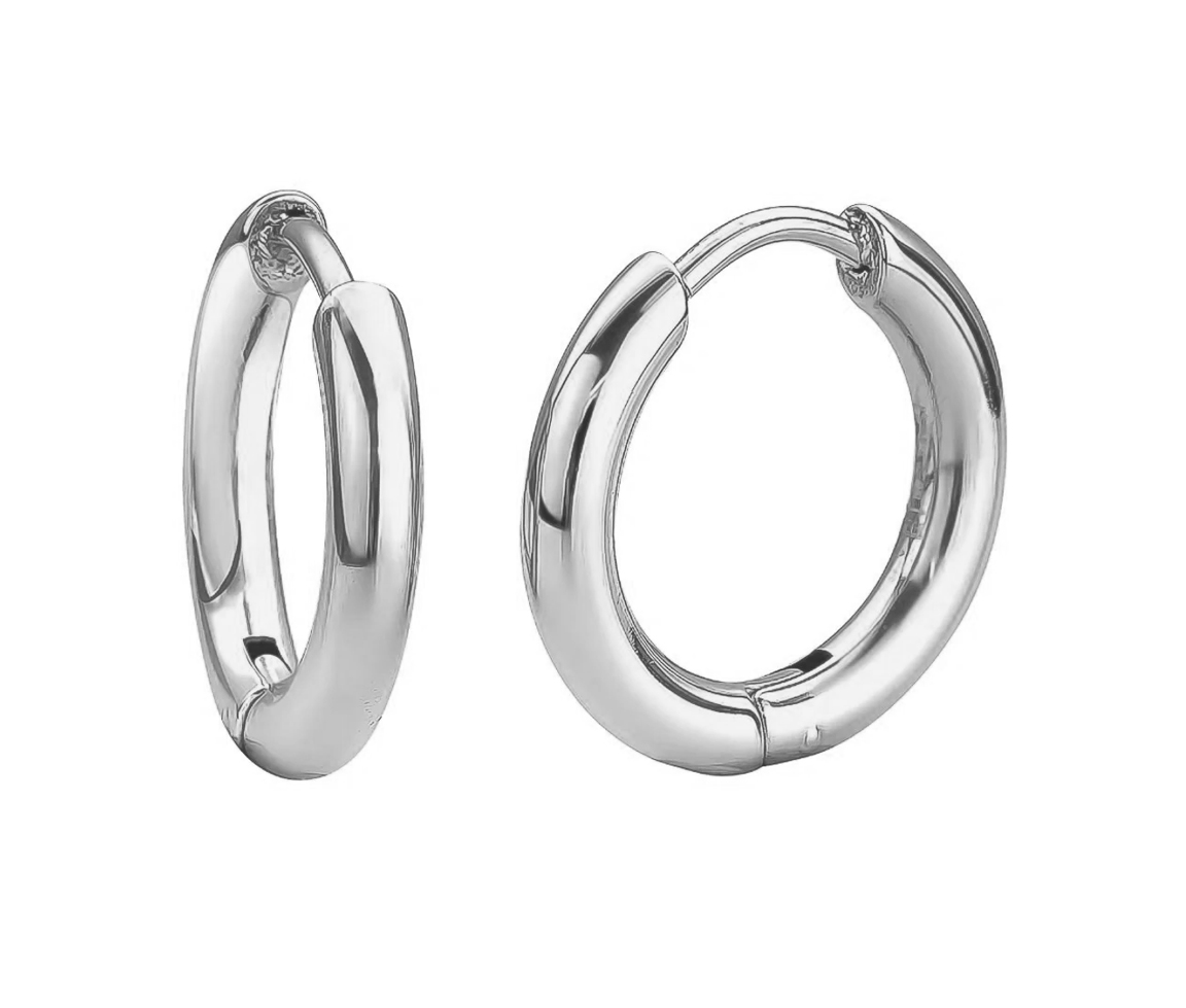 BOUCLES HUGGIES EN ACIER UNIES - IG SEA229 - ITALGEM