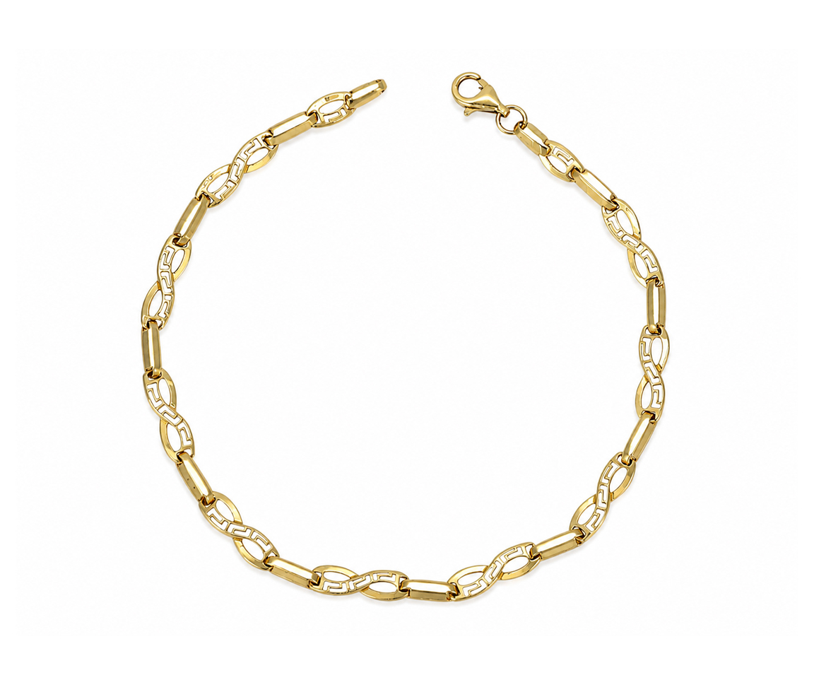 BRACELET À MOTIF INFINI/GREC AJOURE - MB BRAVER02 - BIJOUX D'IMPORTATION