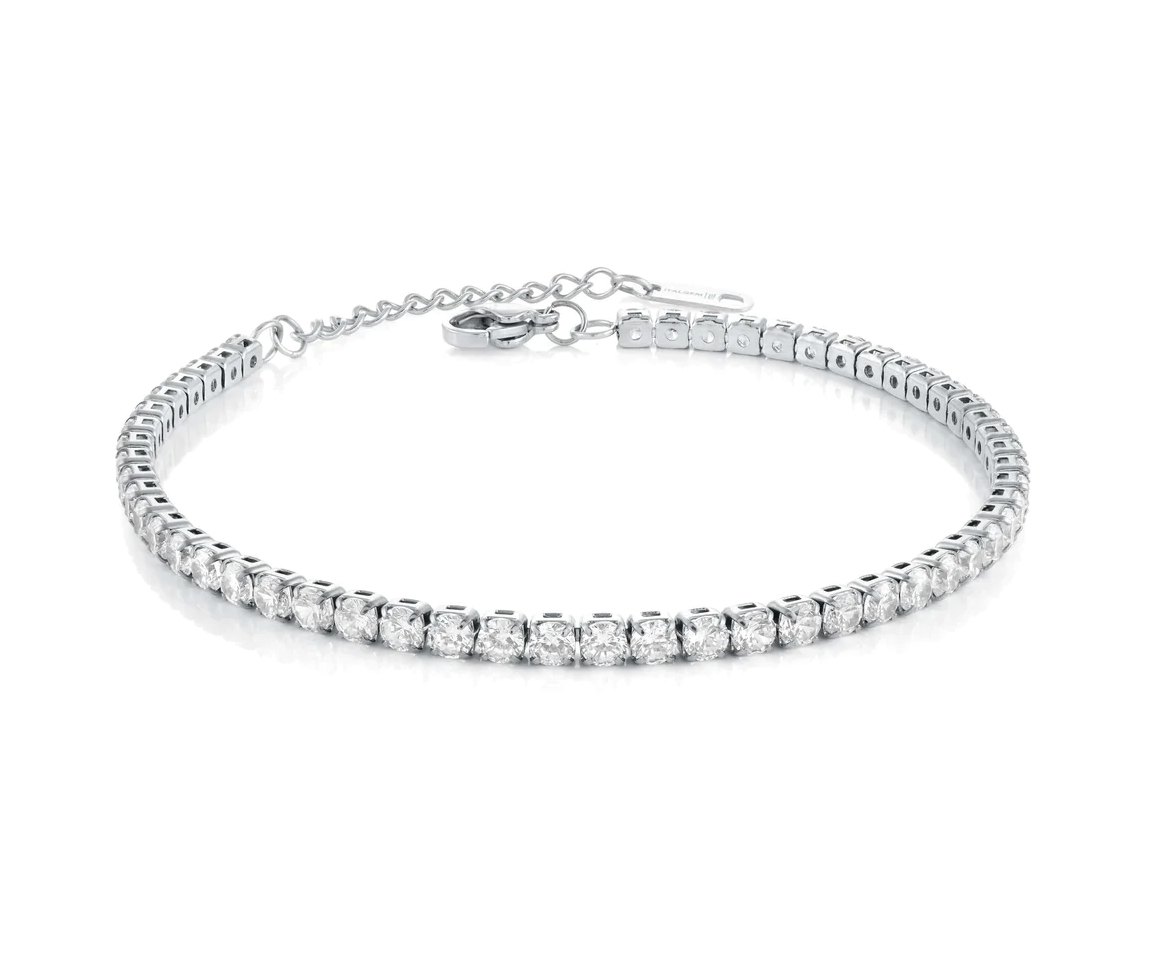 BRACELET STYLE TENNIS EN ACIER SERTI DE CUBIQUES ZIRCONIAS