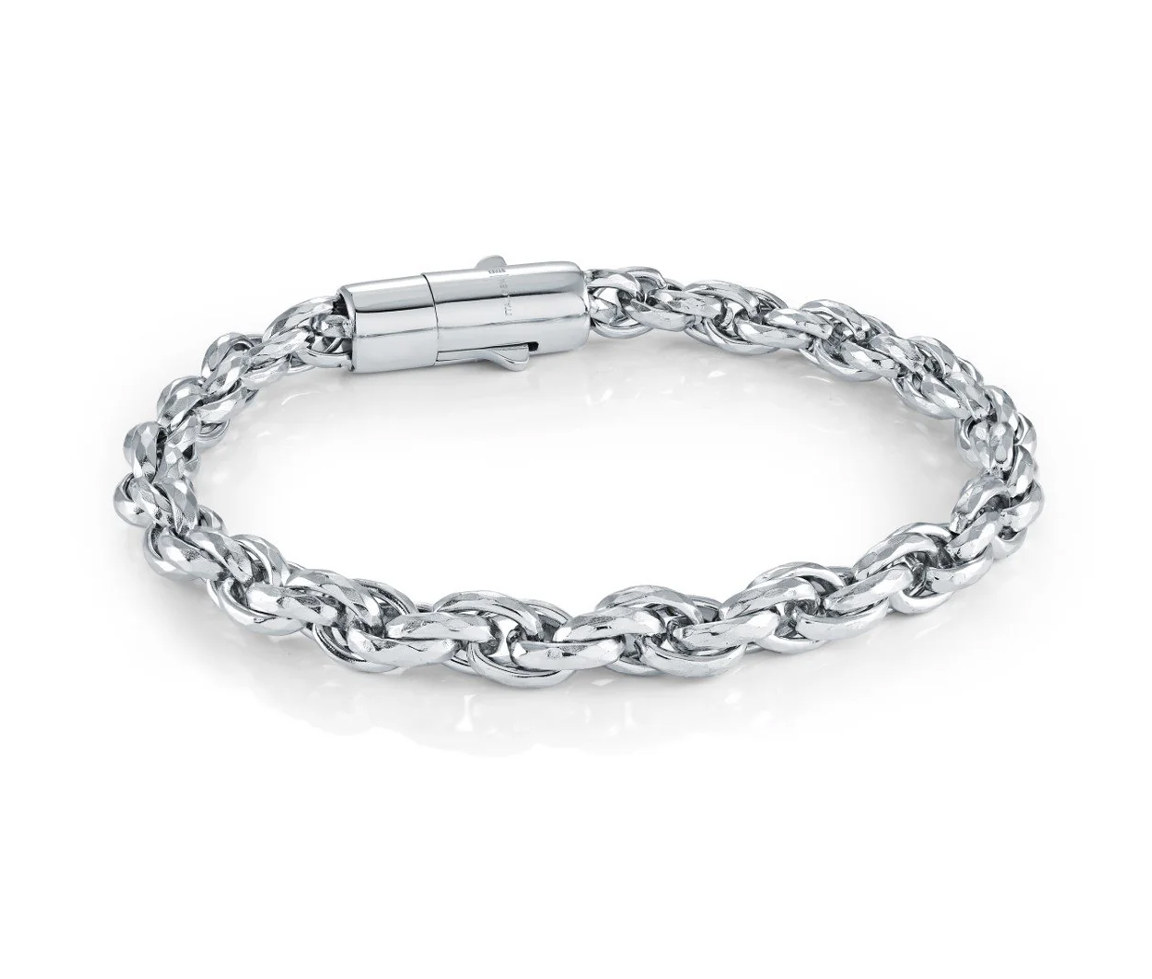 BRACELET À MAILLE TORSADE FACETÉE - IG SMB889/8.5 - ITALGEM