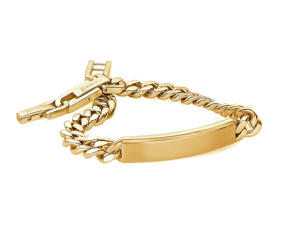 BRACELET IDENTITÉ EN ACIER/PVD OR - IG SMB199 - ITALGEM