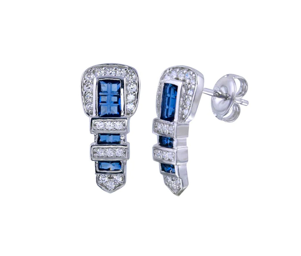BOUCLES CEINTURE EN ARGENT RHODIÉ - SP GME00118BL - BIJOUX D'IMPORTATION