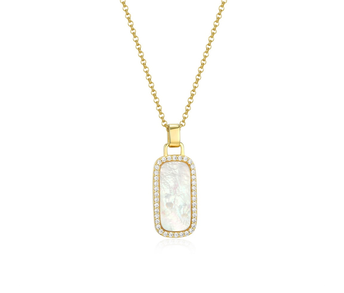 PENDENTIF AVEC NACRE ET CUBIQUES ZIRCONIAS - PJ_30LC01A946 - ELLE
