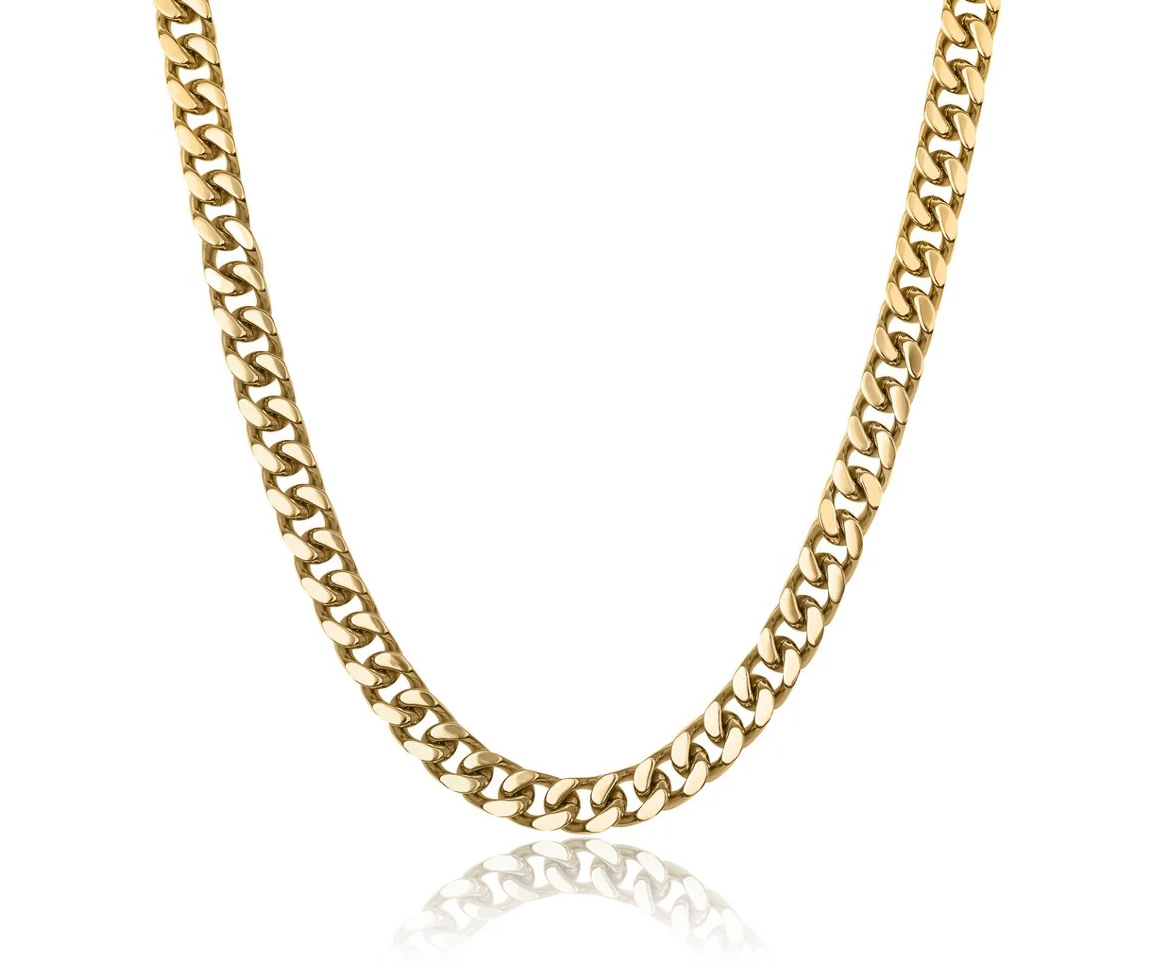 CHAINE EN ACIER/PVD OR À MAILLE GOURMETTE - IG SYN13/24 - ITALGEM