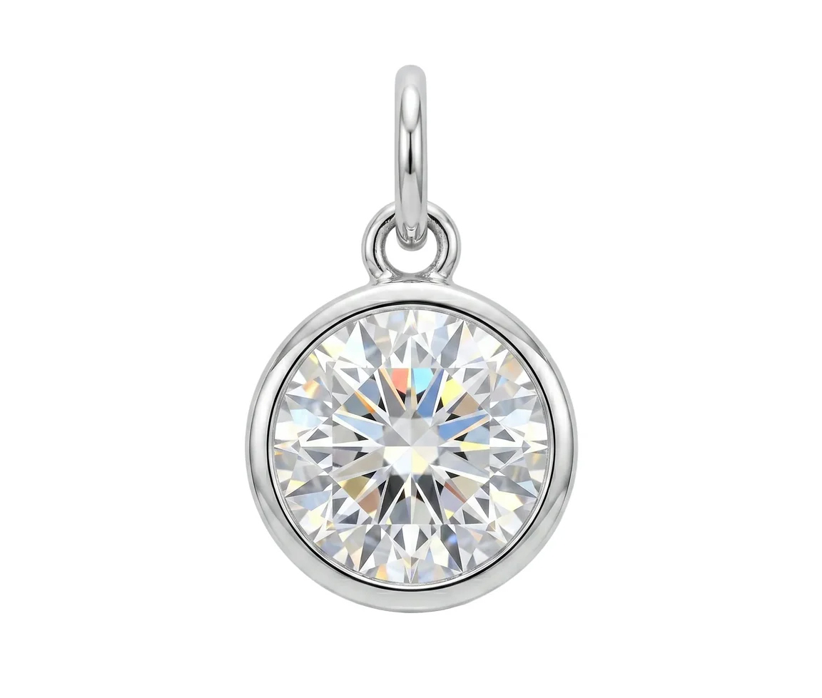PENDENTIF SOLITAIRE AVEC MOISSANITE - SP MGMP00032 - BIJOUX D'IMPORTATION