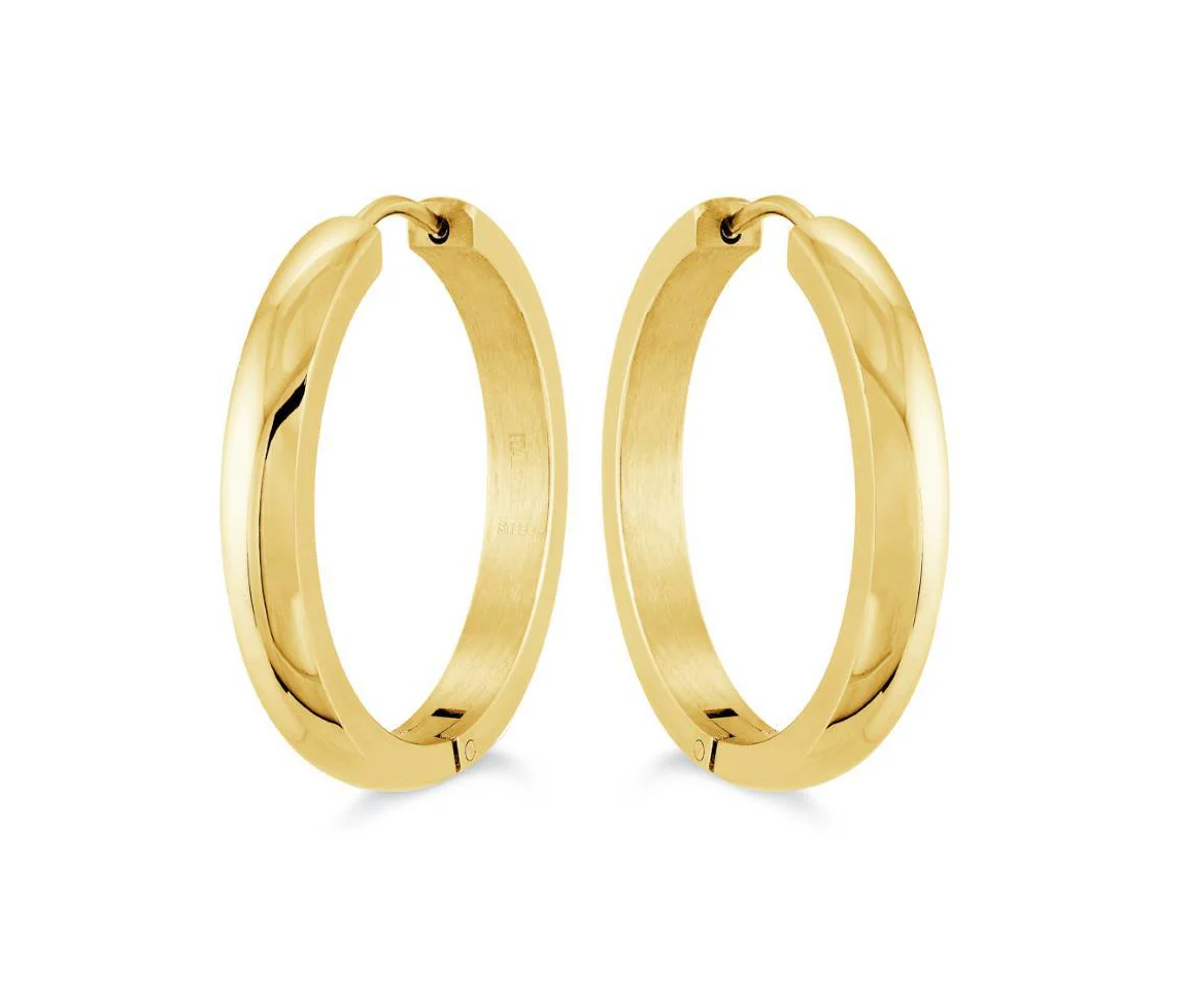 BOUCLES ANNEAUX UNIES EN ACIER/PVD OR - IG SHEA60GO - VÉLORIA