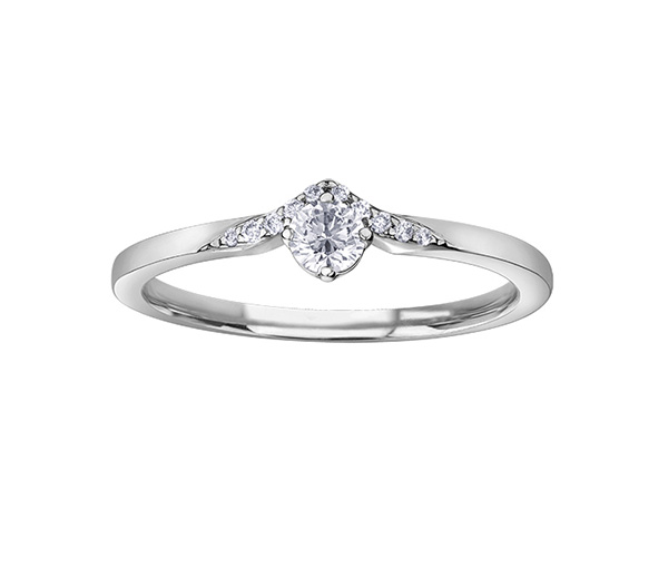 BAGUE EN OR AVEC UN DIAMANT CANADIEN - CR AM555W20 - DIAMANT CANADIEN