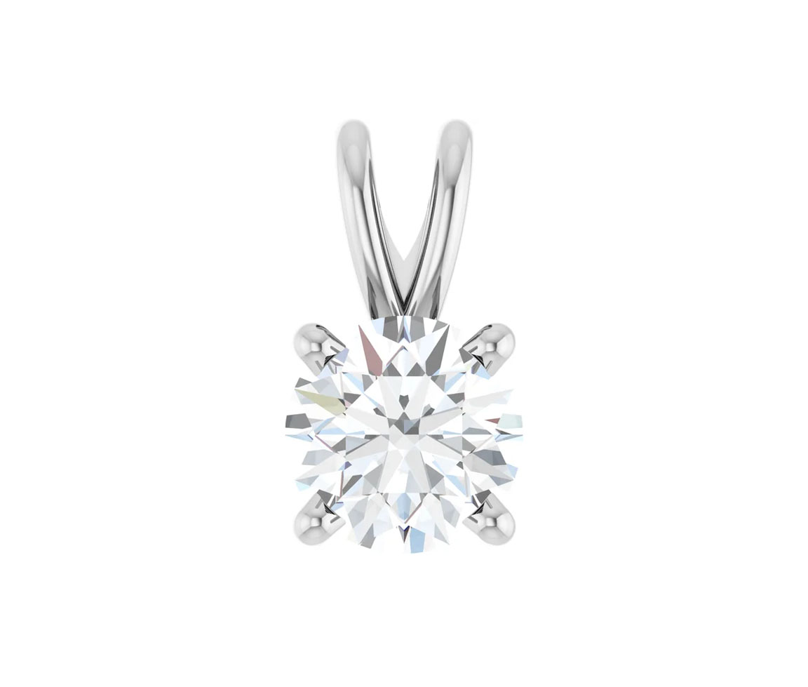 PENDENTIF SOLITAIRE AVEC DIAMANT - ST 23994W25N - BIJOUX IMPORTATION