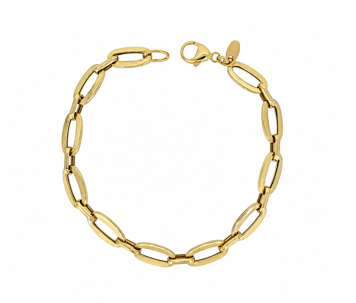 BRACELET À MAILLE ROLO OVALE - CB ROLOV725Y8 - CBE
